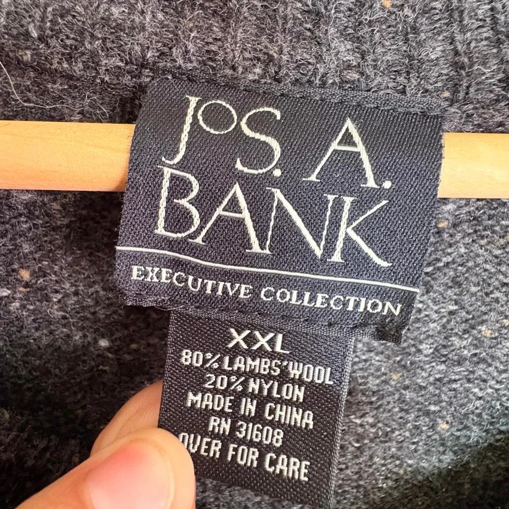 JOS. A. BANK Executive Collection Lambs Wool Argyle Sweater Men's XXL Preppy